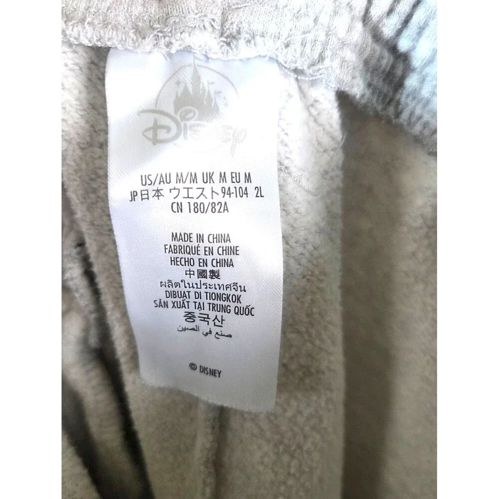 Disneyland Resort Jogger Sweatpants Mens M Gray Graphic Lounge Streetwear